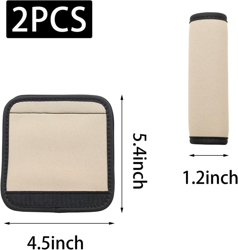 JAKOUE 2pcs Apricot Luggage Handle Wraps for Suitcase- Soft Suitcase Handle Covers for Travel Accessories（ Bright Color for Suitcase Tags Identifiers ） - Image 2